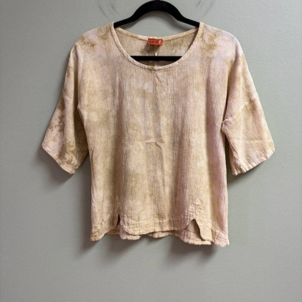 Oh My Gauze Tunic Top Size *S Lightweight Breathable Boho Hippie Flowy Tie Dye
